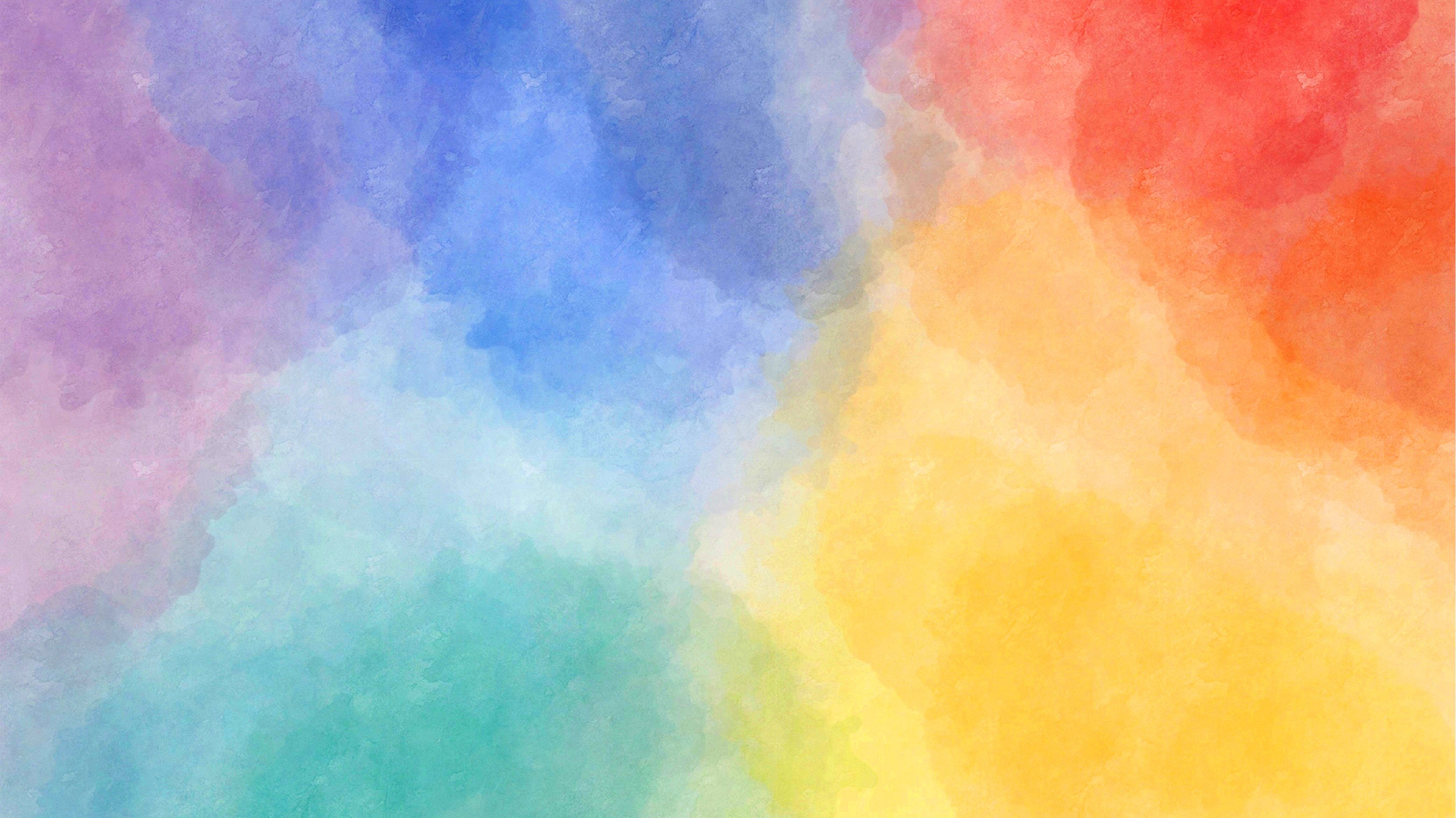 Watercolor Background - Bright Rainbow